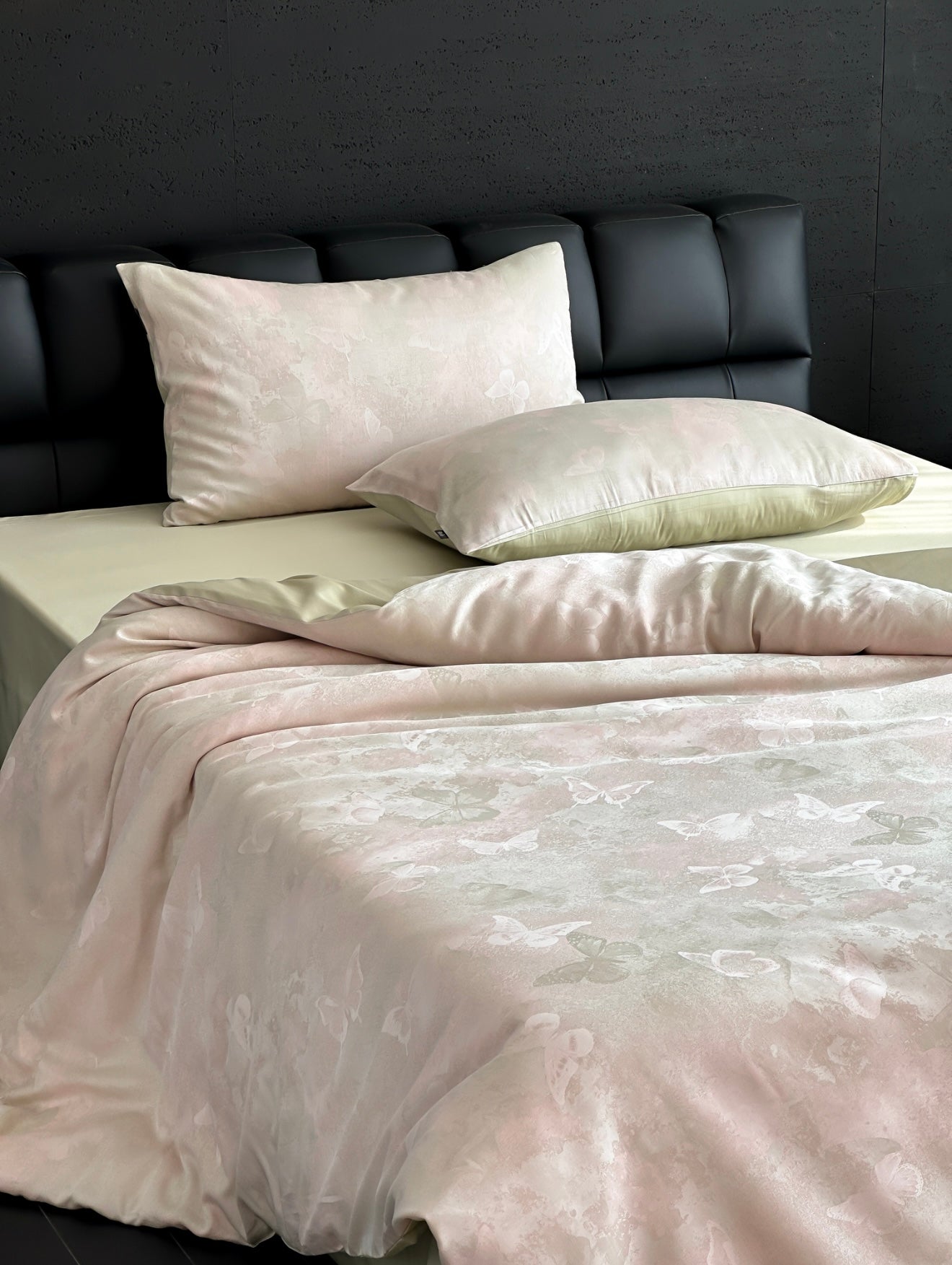 Summer Tencel Cotton Sateen Jacquard Duvet Cover Set