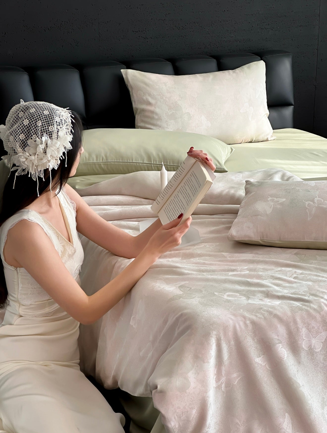 Summer Tencel Cotton Sateen Jacquard Duvet Cover Set