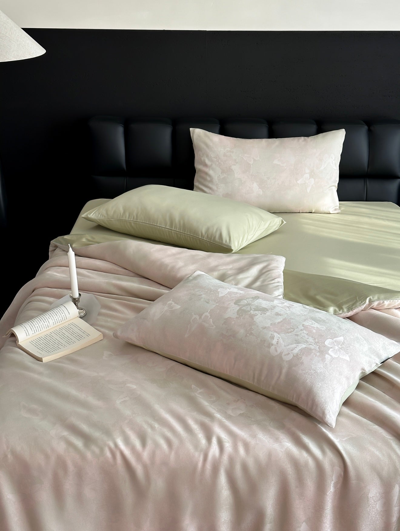 Summer Tencel Cotton Sateen Jacquard Duvet Cover Set
